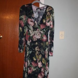 Reformation Mayfair Dress Midnight Garden